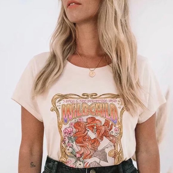 Tops - ✨Sale!!✨ Wild Child Dusty Angel Gypsy T-Shirt Medium